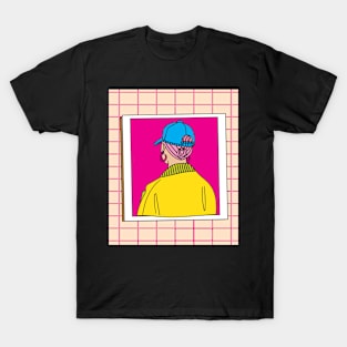 Woman With Retro Cap T-Shirt